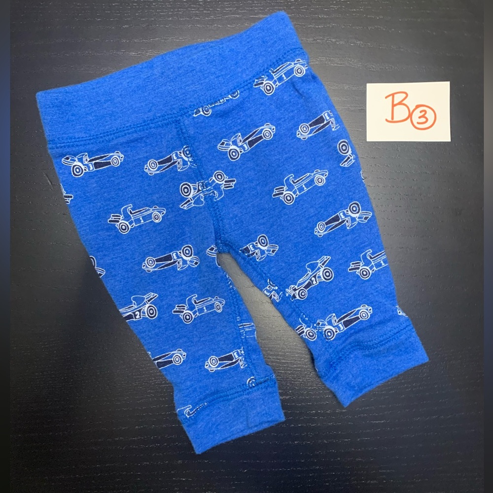 ⭐️5/$10.00⭐️- Old Navy 0-3m Blue Car Print Pants